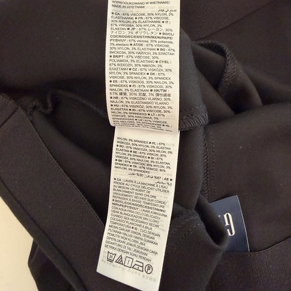 Gap High Rise Double Knit Crop Kick Black Pants Size M - Picture 5 of 11